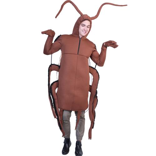 新到货有趣的吉祥物服装蟑螂连身裤为男子 bug roach 万圣节昆虫